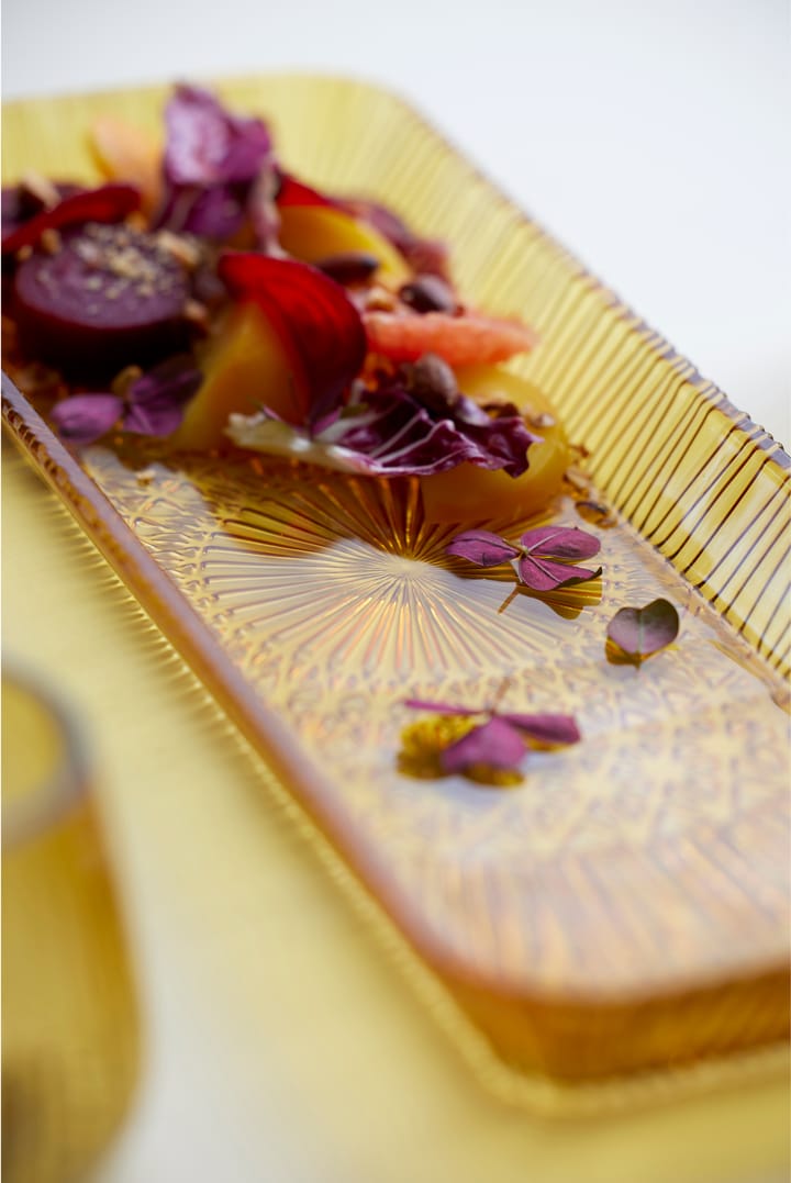 Kusintha サービングソーサー 長方形 14x38 cm, Amber Bitz | ビッツ