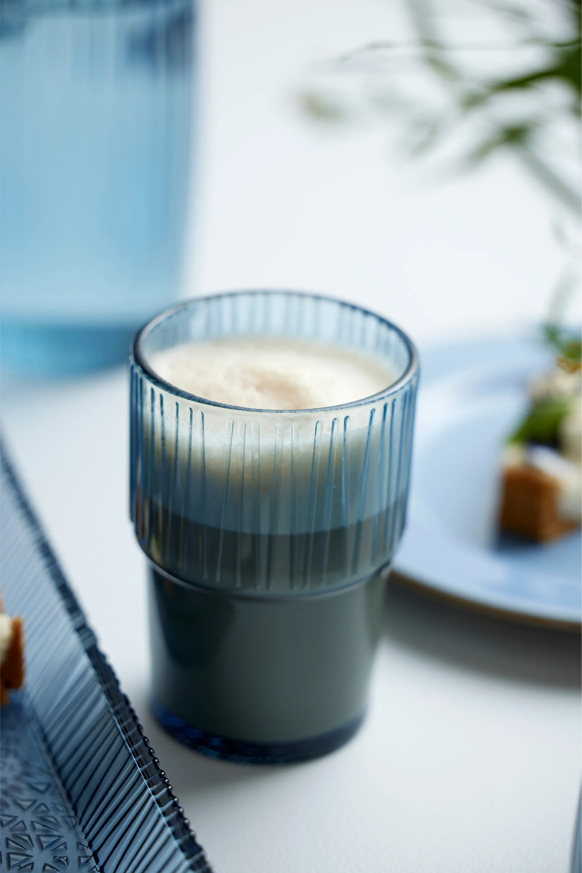 Kusintha カフェグラス 38 cl 4個セット, Blue Bitz | ビッツ