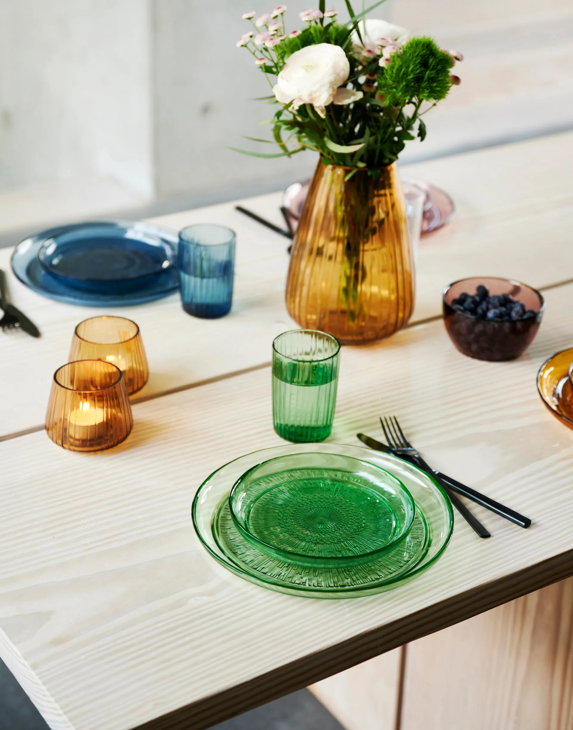 Kusintha ティーライトホルダー 7.5 cm 2パック, Blue Bitz | ビッツ