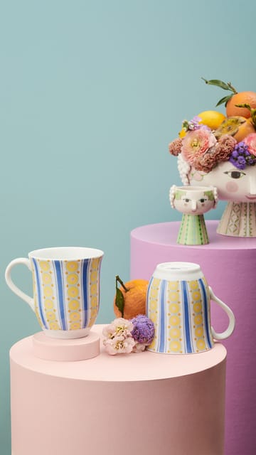 Eva 脚付きボウル Ø24 cm - Pink - Bjørn Wiinblad