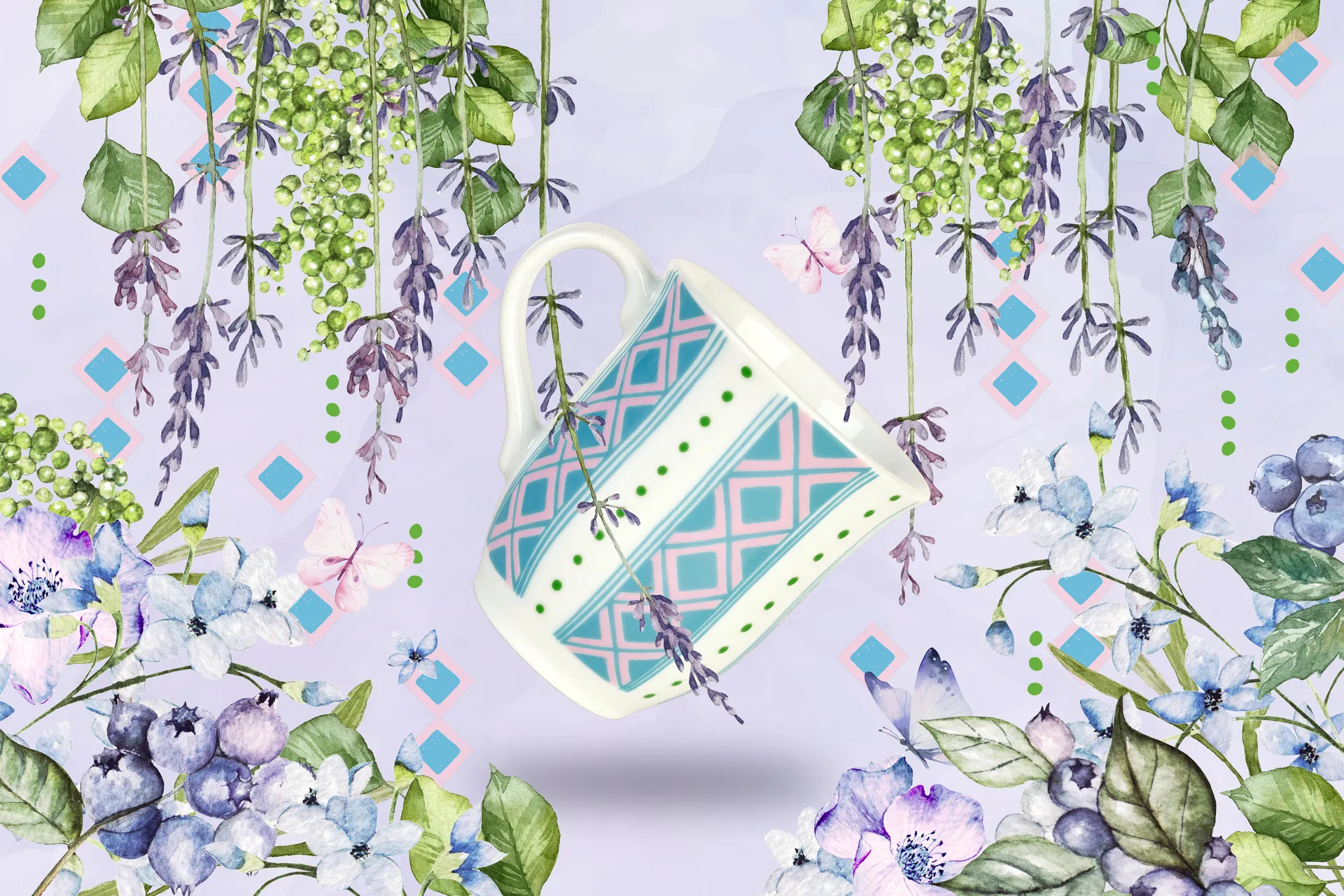 Eva マグ 35 cl, Light blue Bjørn Wiinblad
