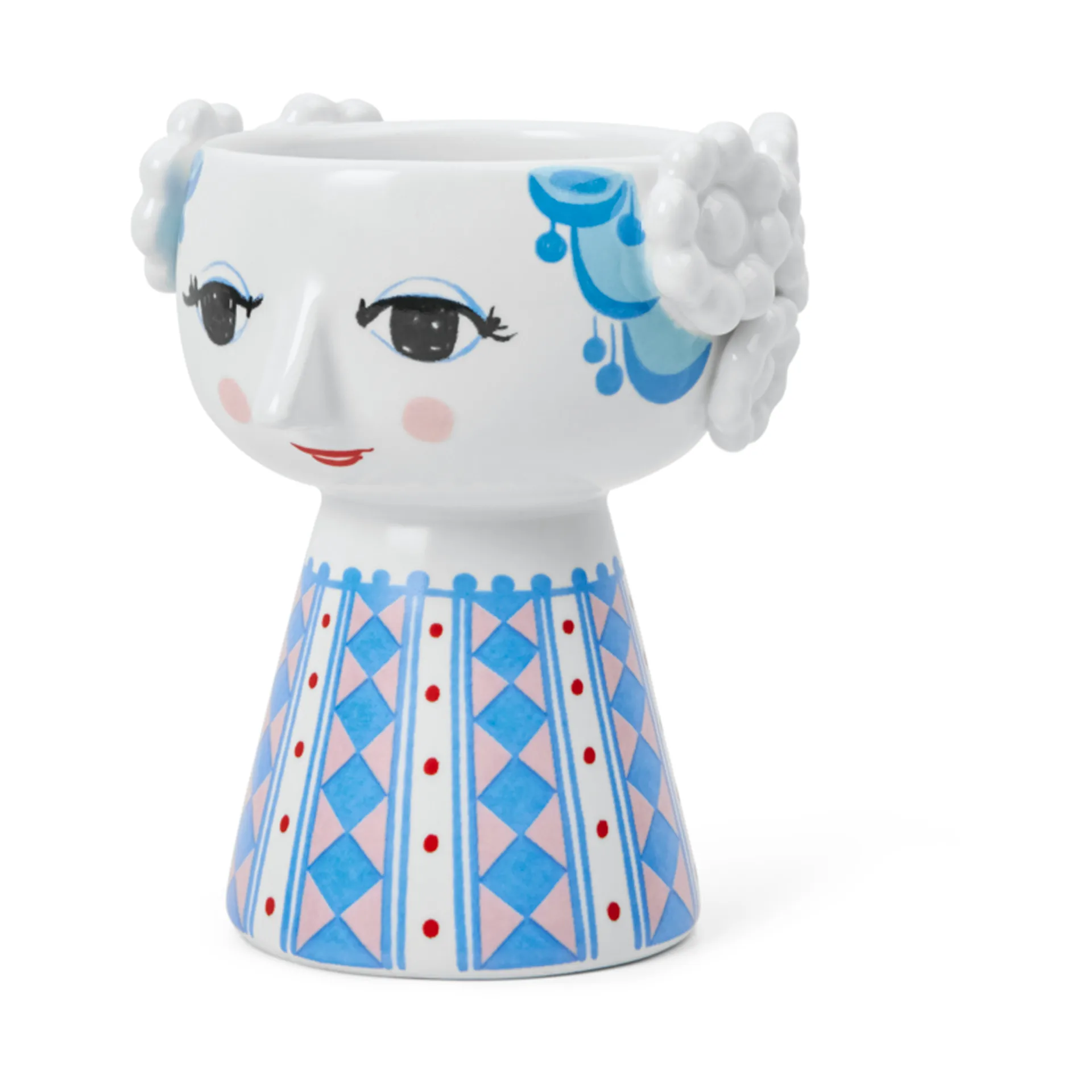 Eva キャンドルスティック 9,5 cm, Dark blue Bjørn Wiinblad