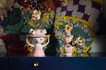 Lady with hat 花瓶 50 cm - Pink - Bjørn Wiinblad