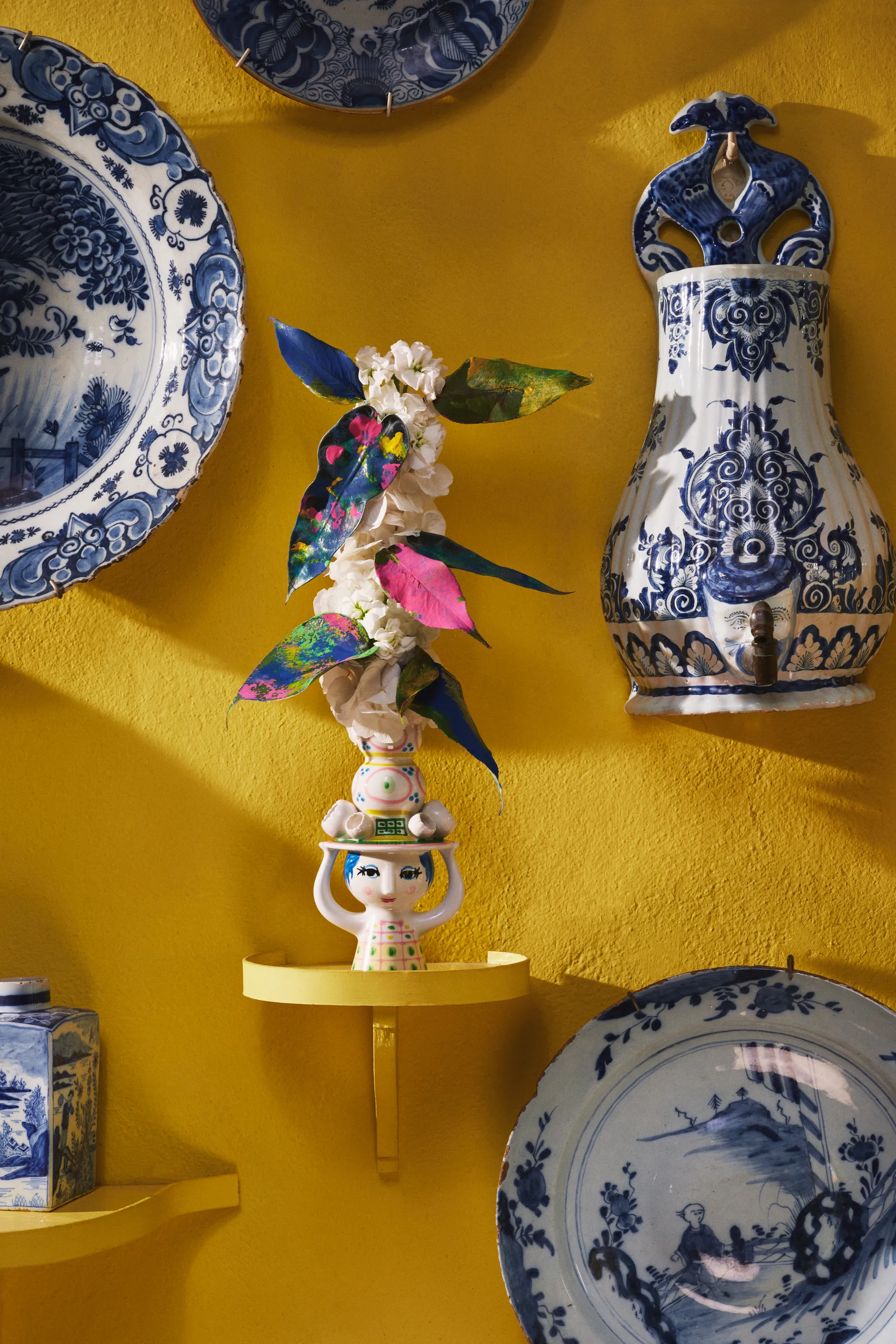 Lady with hat キャンドルホルダー H16 cm, Pink Bjørn Wiinblad