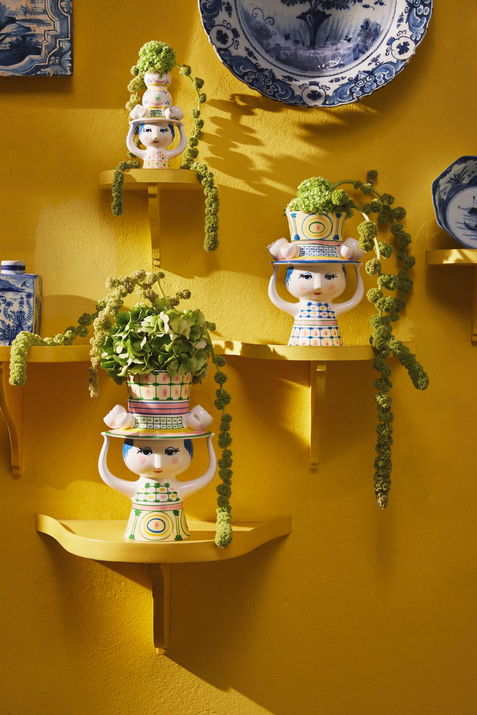 Lady with hat キャンドルホルダー H16 cm, Pink Bjørn Wiinblad