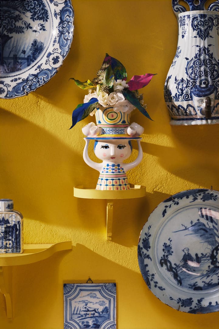 Lady with hat 花瓶 H20.5 cm - Blue - Bjørn Wiinblad