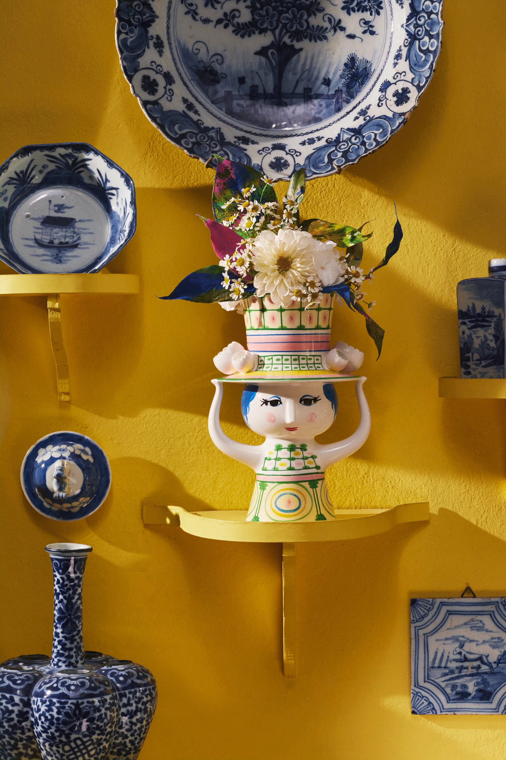 Lady with hat 花瓶 H24.5 cm, Green Bjørn Wiinblad