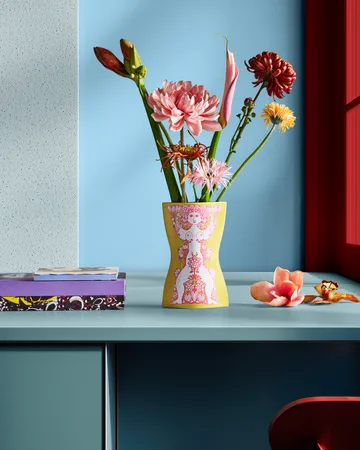 Nina ベース - Yellow-pink, 22 cm - Bjørn Wiinblad