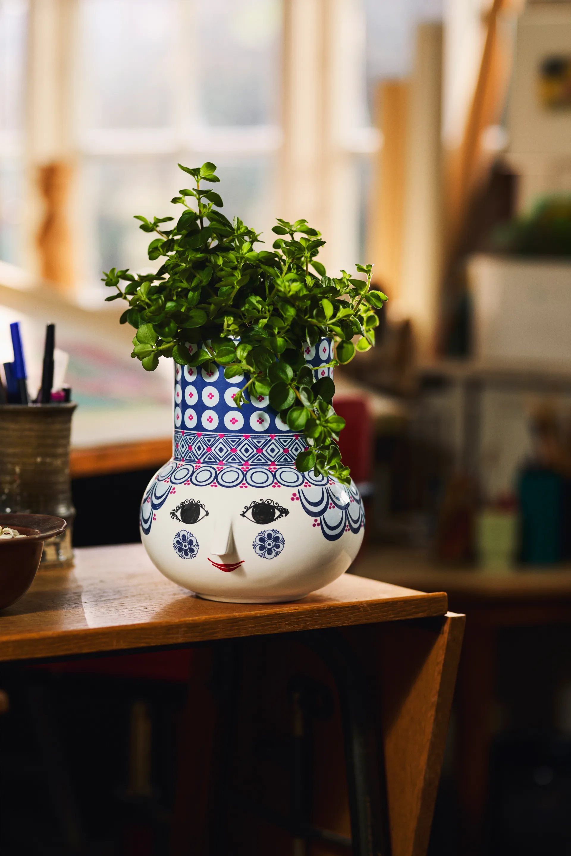 Olga 花瓶 20 cm, Blue Bjørn Wiinblad