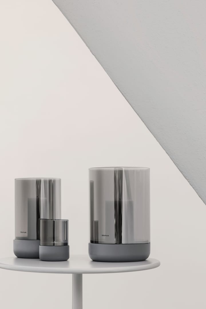 Calma ランタン & ブロックキャンドル Ø15 cm, Gray-smoke Blomus | ブロムス