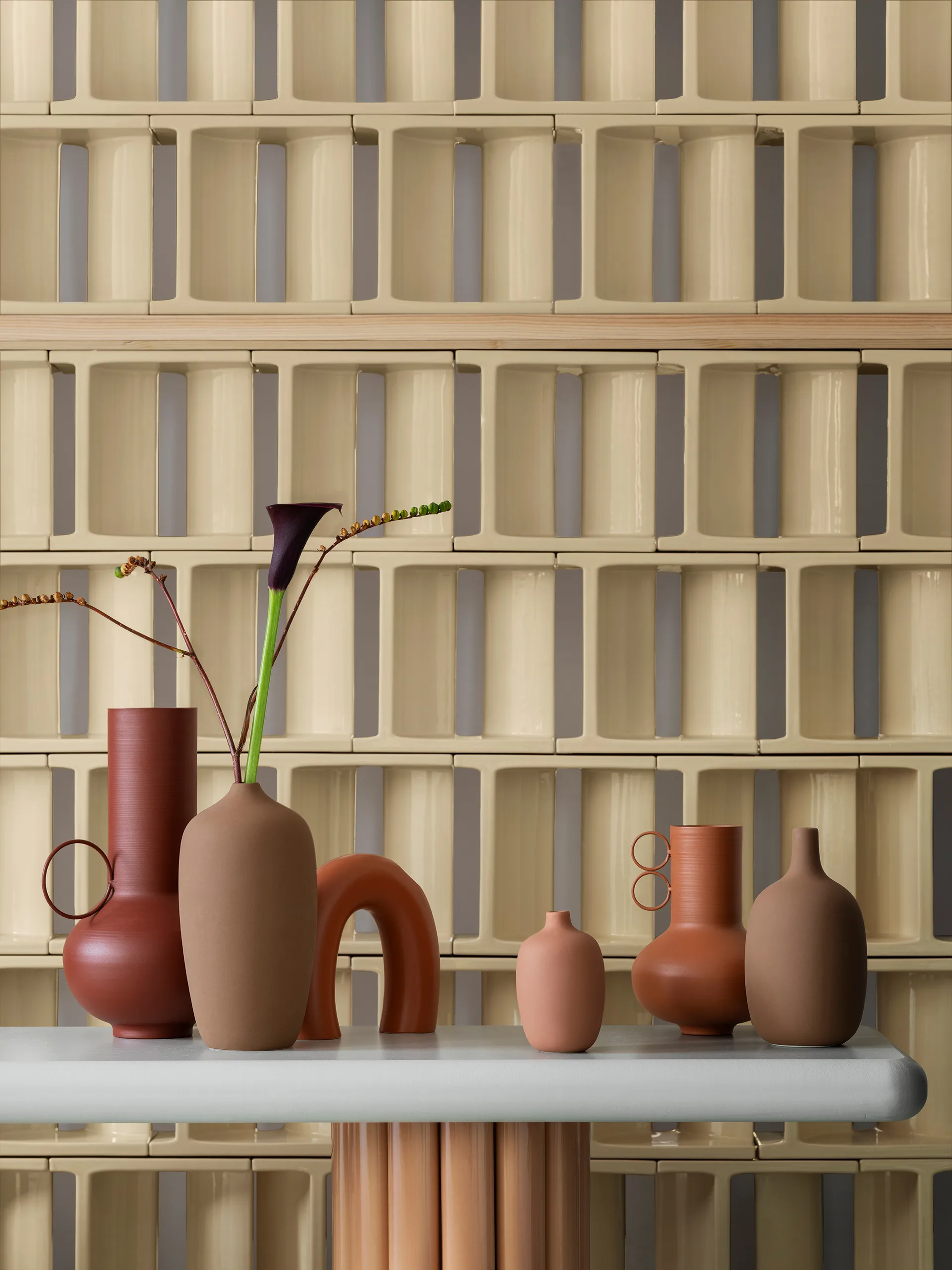 Loha 花瓶 33 cm, Brandy Brown Blomus | ブロムス