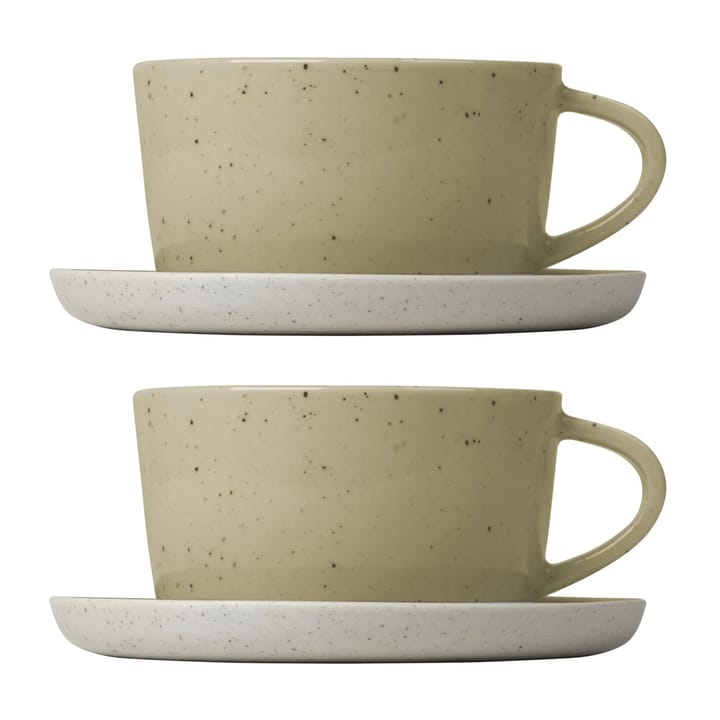Sablo コーヒーカップ ソーサー付き 2パック - Savannah - Blomus | ブロムス