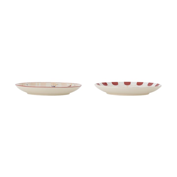 メリーゴーランド プレート Ø16 cm 2 pieces, Beige-red Bloomingville | ブルーミングヴィル