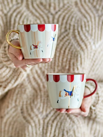 メリーゴーランド カップ 30 cl 2 pieces - Red-white - Bloomingville | ブルーミングヴィル