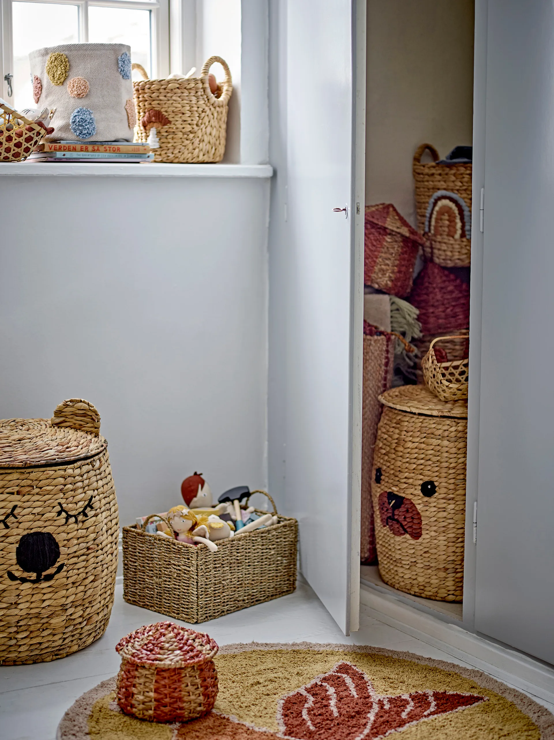 Agnes ハンドル付き収納ボックス 2個, Rainbow-Mushroom Bloomingville | ブルーミングヴィル