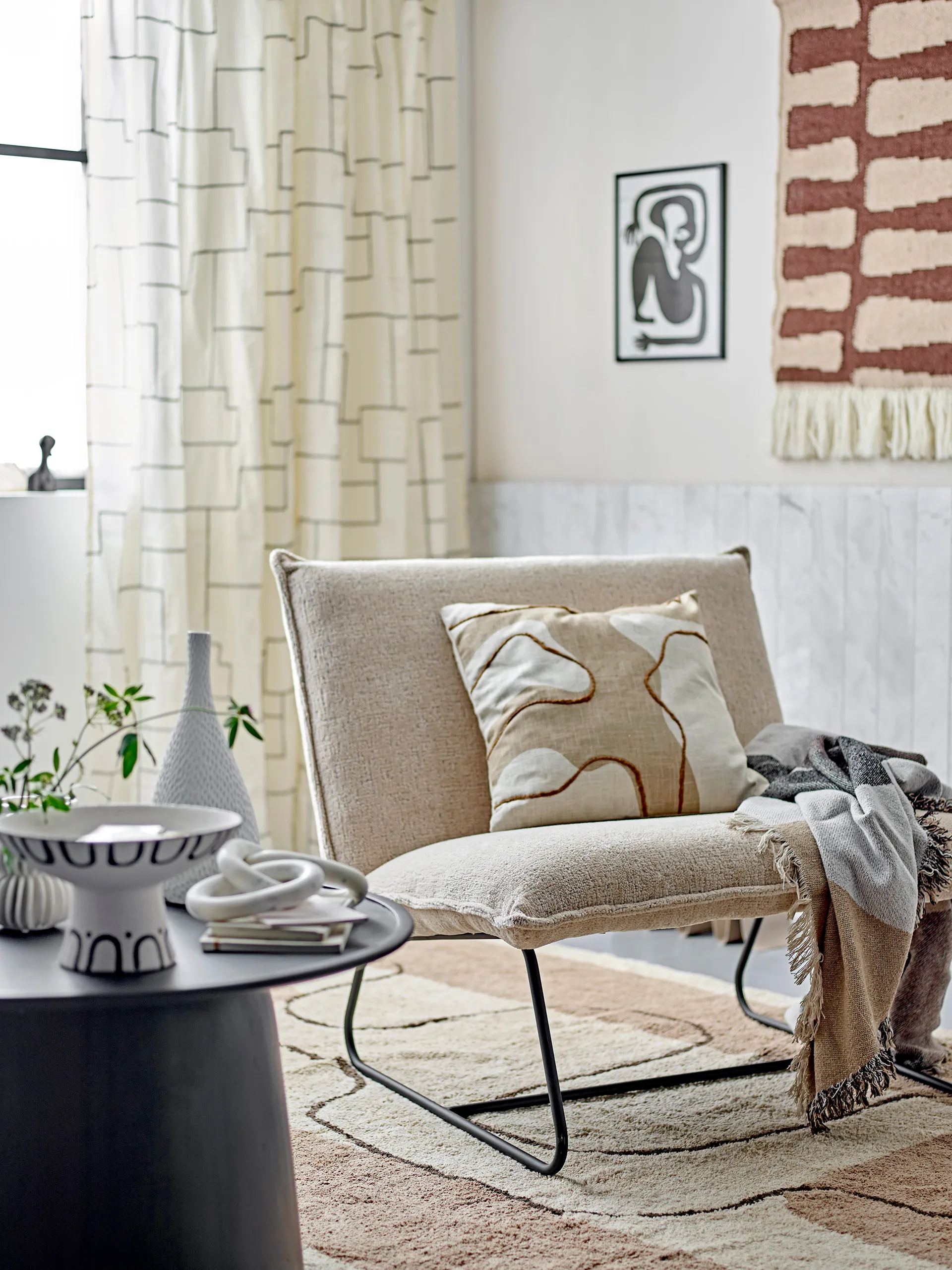 Alton クッション 45x45 cm, Brown Bloomingville | ブルーミングヴィル