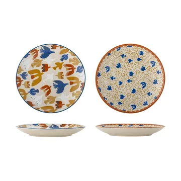 Anniversary プレート - Multi、Ø20 cm、2点セット - Bloomingville | ブルーミングヴィル