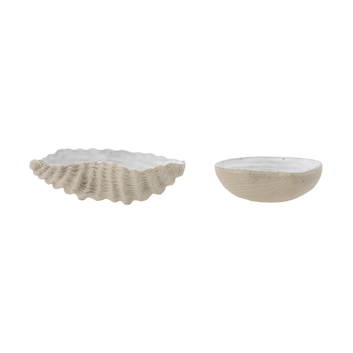 Bakur デコレーションボウル shell 2ピース, Beige-Grey Bloomingville | ブルーミングヴィル