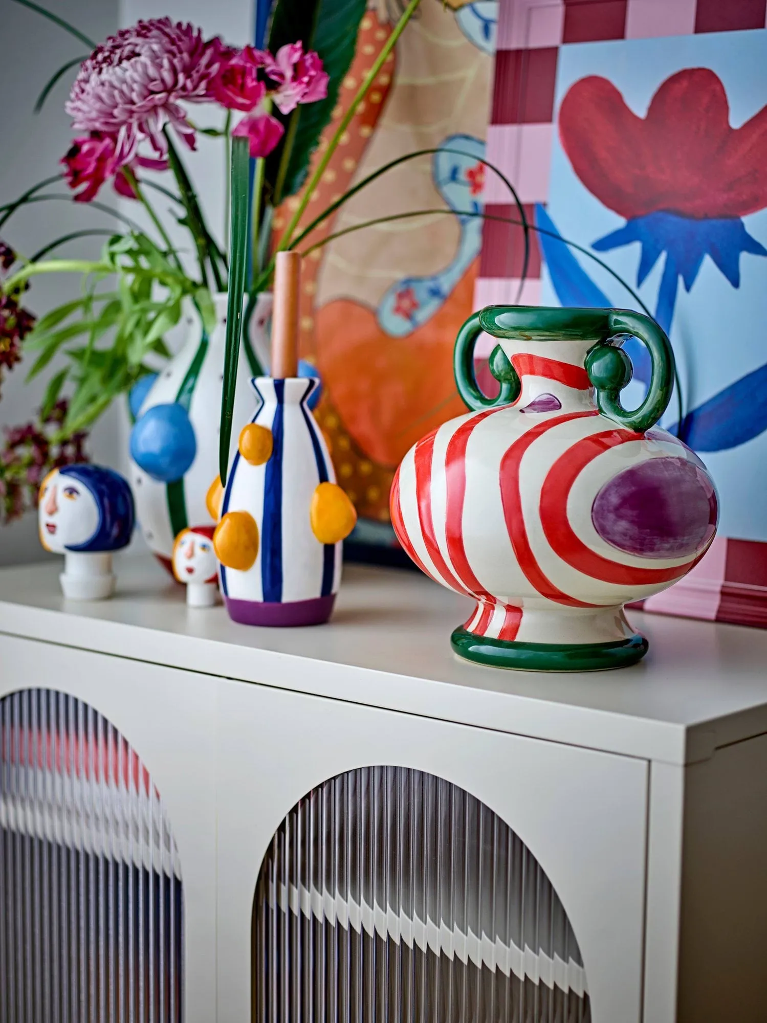 Betiva 花瓶, Multi Stoneware Bloomingville | ブルーミングヴィル