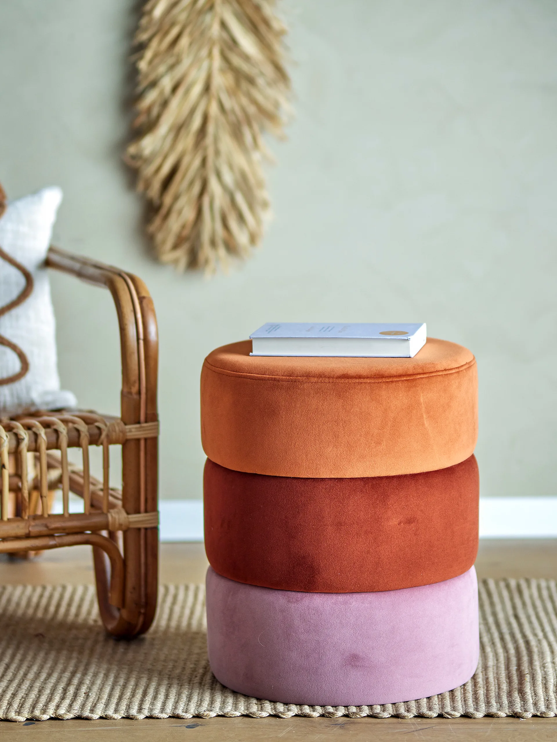 Bilbao プーフ Ø37x45 cm, Orange Bloomingville | ブルーミングヴィル