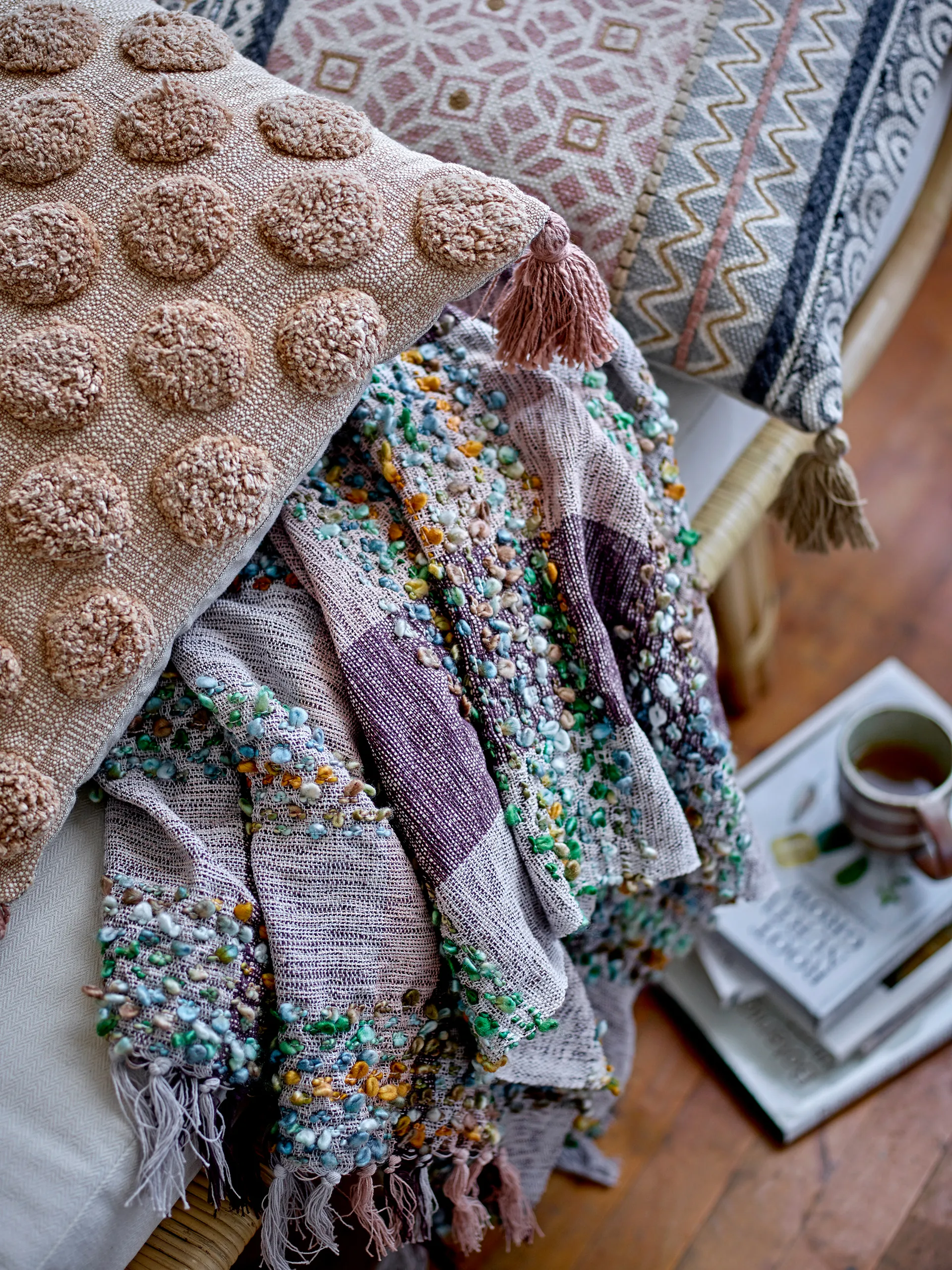 Binette クッション 45x45 cm, Brown Bloomingville | ブルーミングヴィル