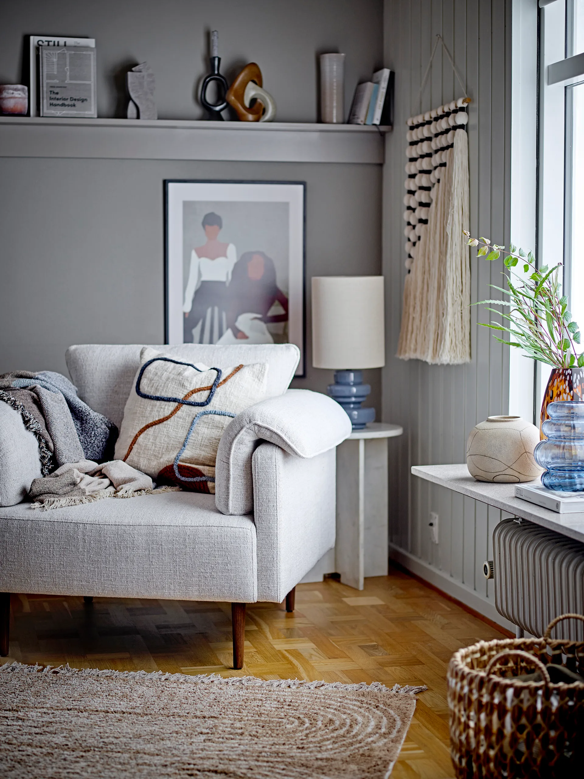 Bing 花瓶 21.5 cm, Blue Bloomingville | ブルーミングヴィル