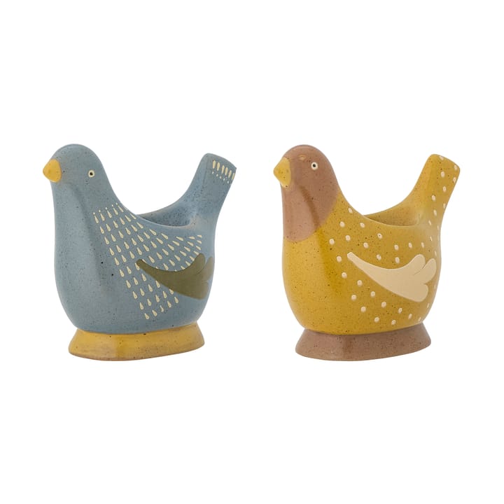 Birdy エッグカップ 2個セット, Blue-yellow Bloomingville | ブルーミングヴィル