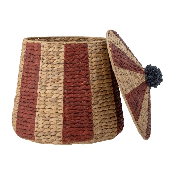 Birsen バスケット 蓋付き Ø40 cm, Natural-red Bloomingville | ブルーミングヴィル