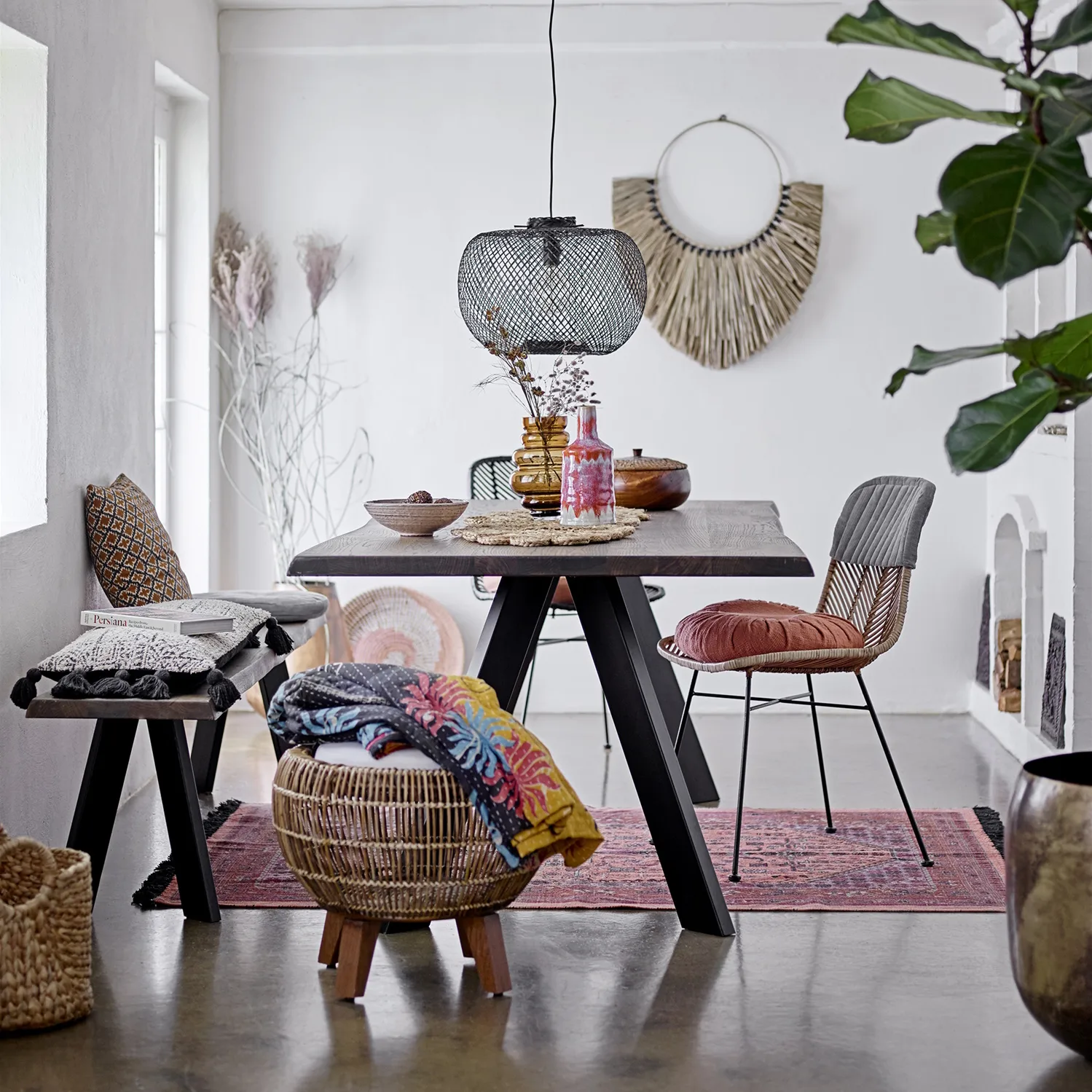 Bloomingville ガラス花瓶 24 cm, brown Bloomingville | ブルーミングヴィル