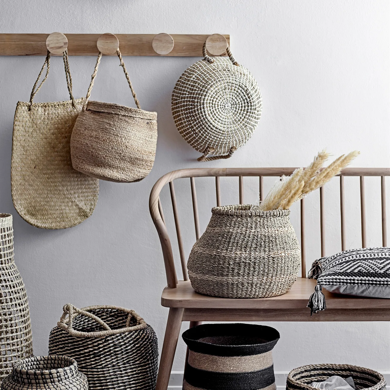 Bloomingville フック rail 90 cm, nature Bloomingville | ブルーミングヴィル