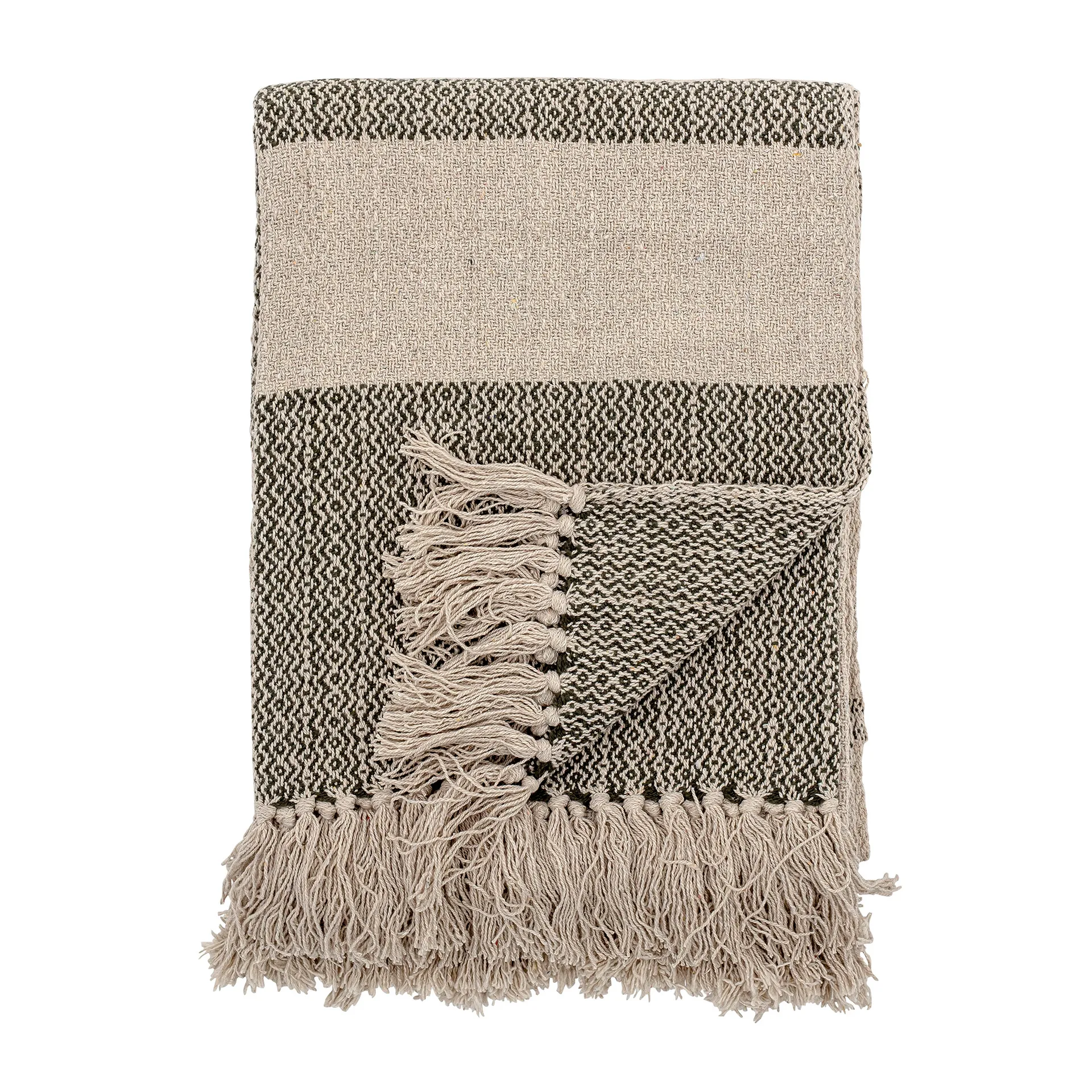 Bloomingville スロー stripy 130x160 cm, green Bloomingville | ブルーミングヴィル