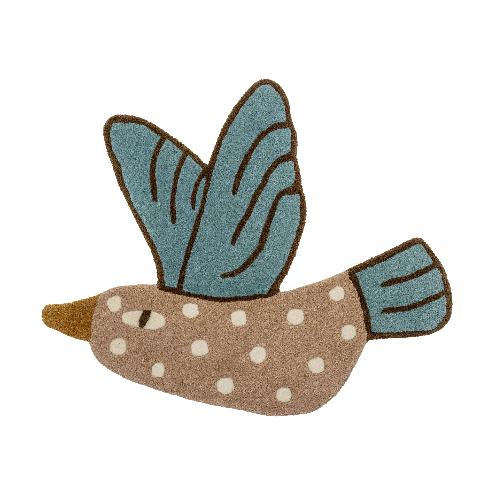 Blue Jay ラグ 70x84 cm, Blue-brown Bloomingville | ブルーミングヴィル