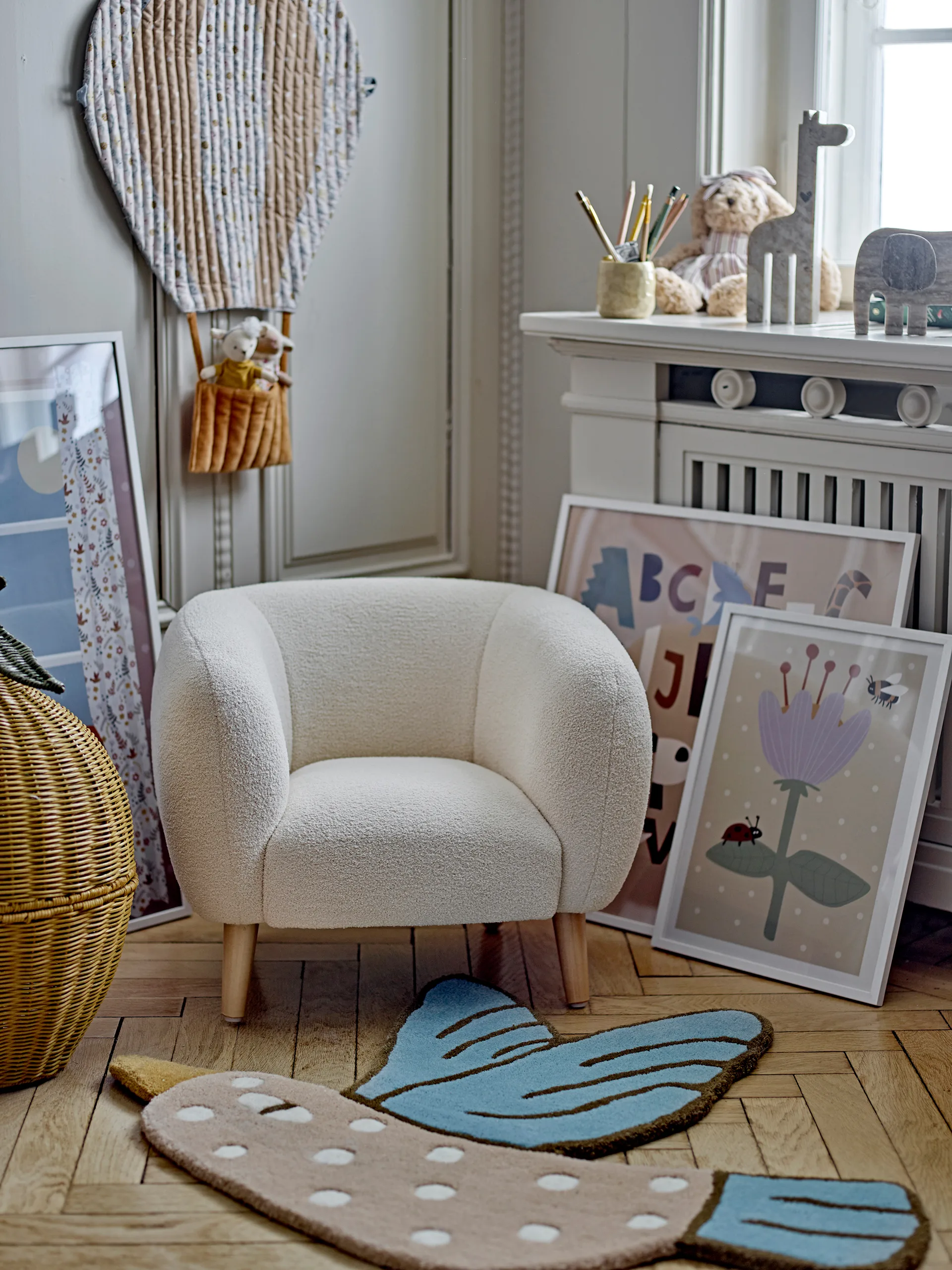 Blue Jay ラグ 70x84 cm, Blue-brown Bloomingville | ブルーミングヴィル