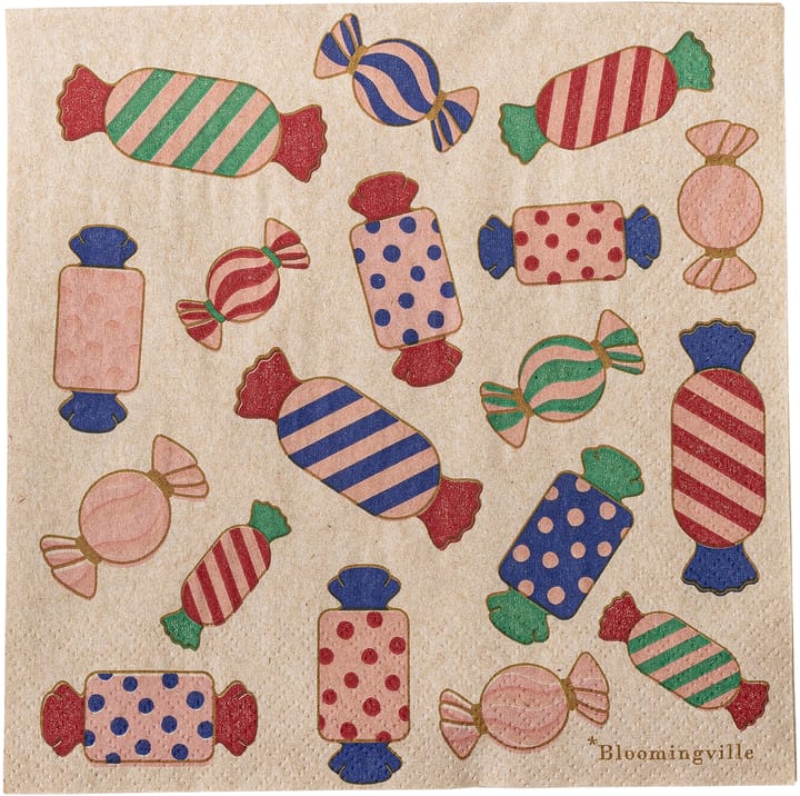 Caramella ナプキン 33x33 cm 20枚 - Pink - Bloomingville | ブルーミングヴィル