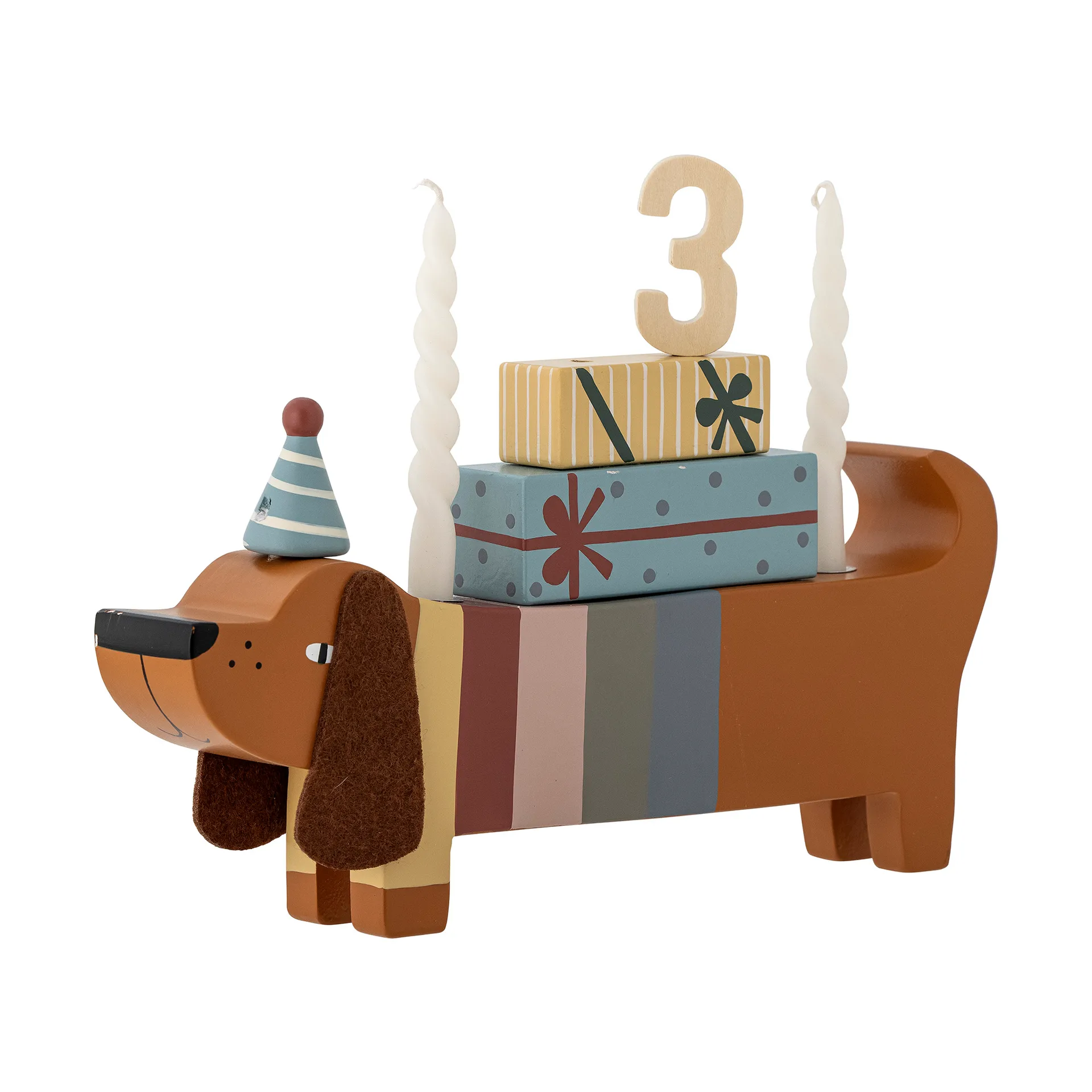 Charlie バースデーデコレーション  28 cm, Brown-multi Bloomingville | ブルーミングヴィル