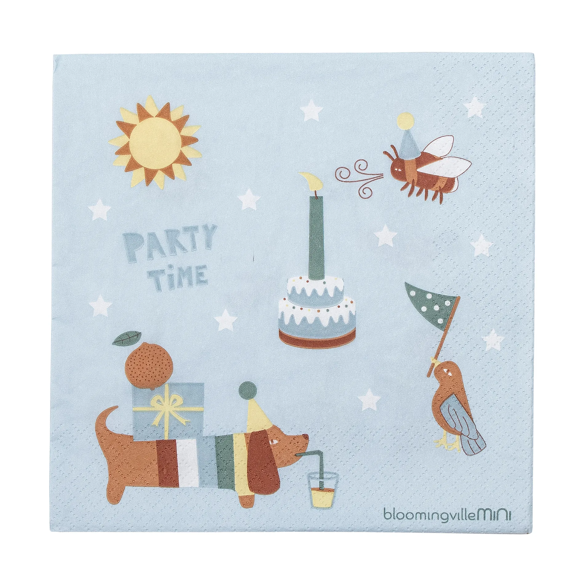 Charlie ナプキン 33x33 cm 20枚セット, Blue Bloomingville | ブルーミングヴィル