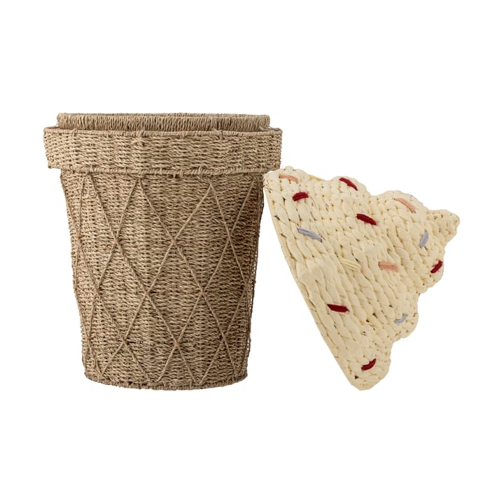 Cillie 蓋つき収納バスケット Ø40 cm, Nature ice cream Bloomingville | ブルーミングヴィル
