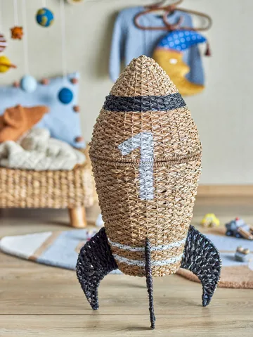 Cosmina 収納バスケット & 蓋 Ø40x68,5 cm - Nature - Bloomingville | ブルーミングヴィル