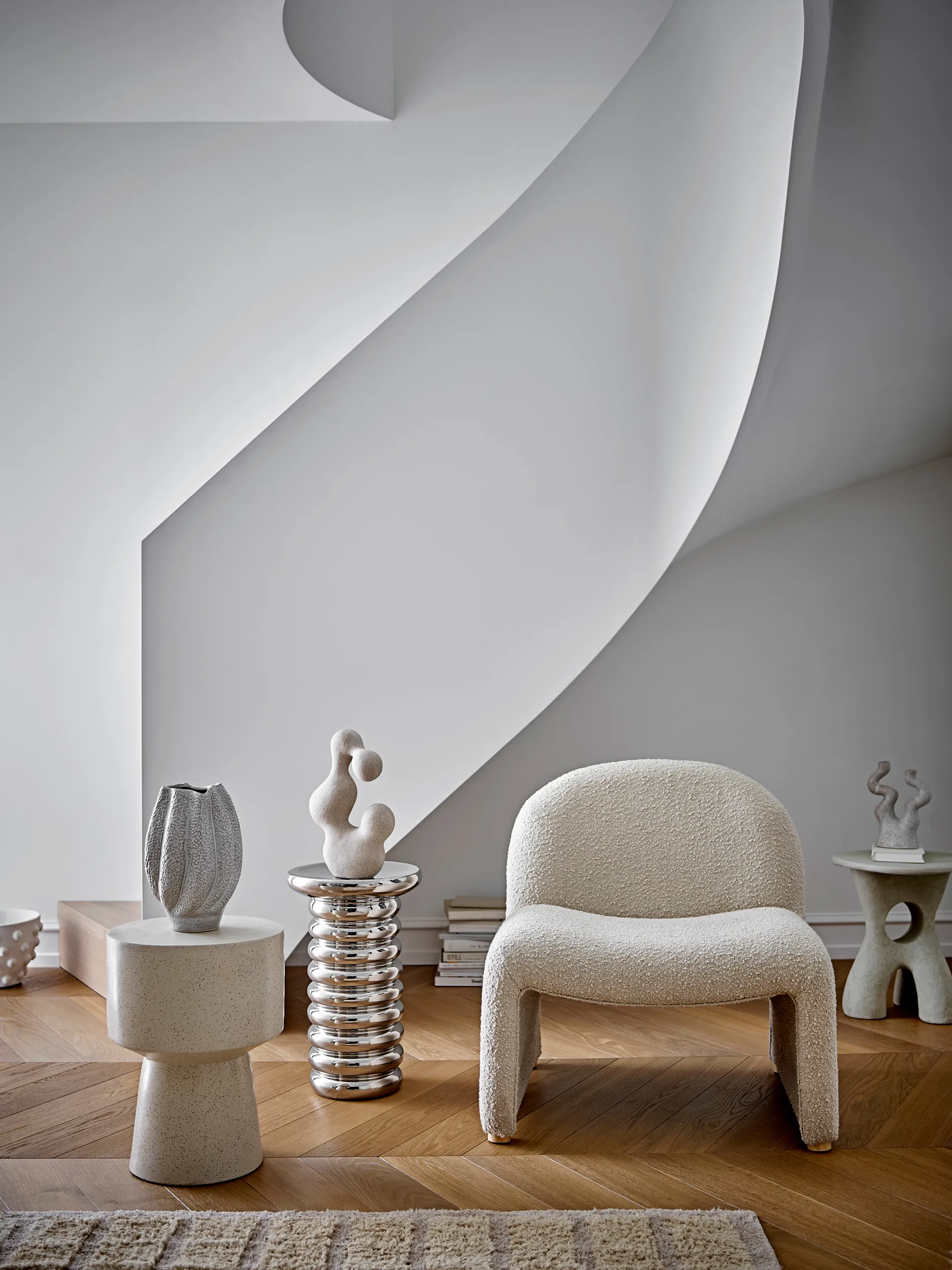 Cove 花瓶 28 cm, White Bloomingville | ブルーミングヴィル