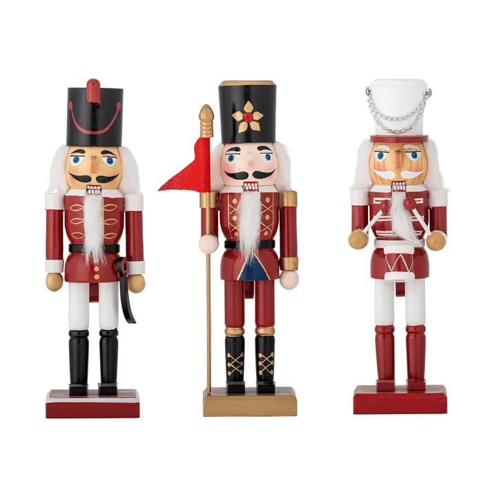 Darren nötknäppare juldekoration - Red, 3 pieces, 25 cm - Bloomingville | ブルーミングヴィル