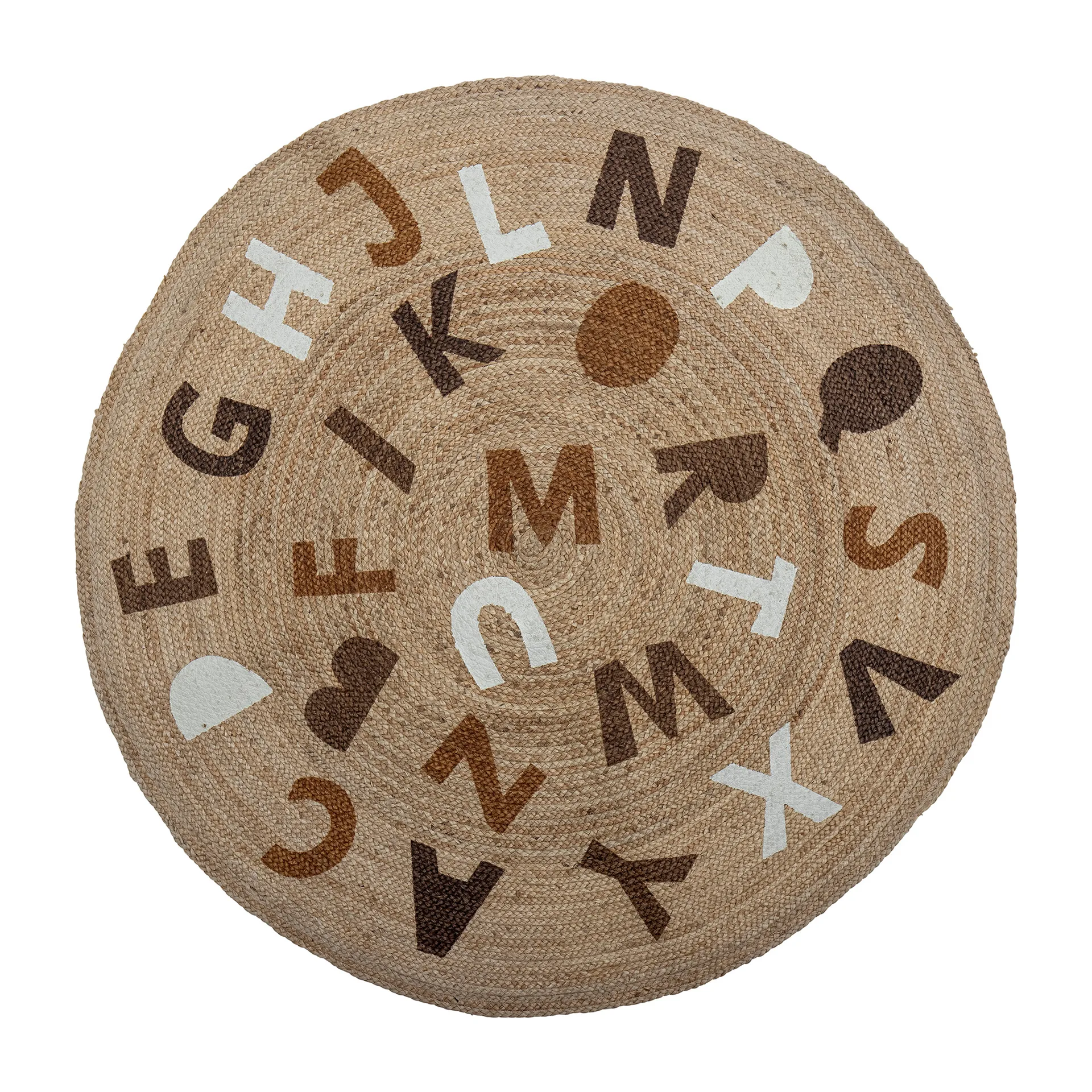 Dinne jute ラグ Ø130 cm, Alphabet Bloomingville | ブルーミングヴィル