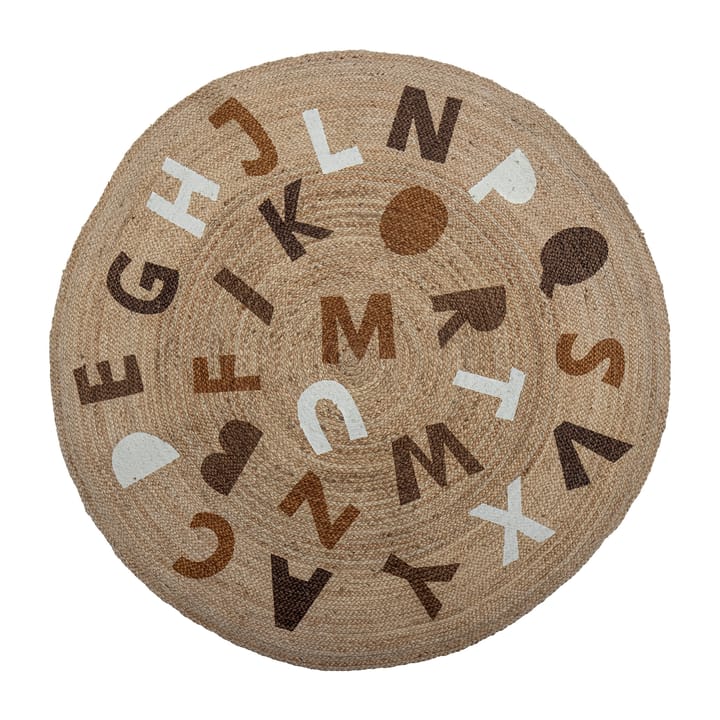 Dinne jute ラグ Ø130 cm - Alphabet - Bloomingville | ブルーミングヴィル