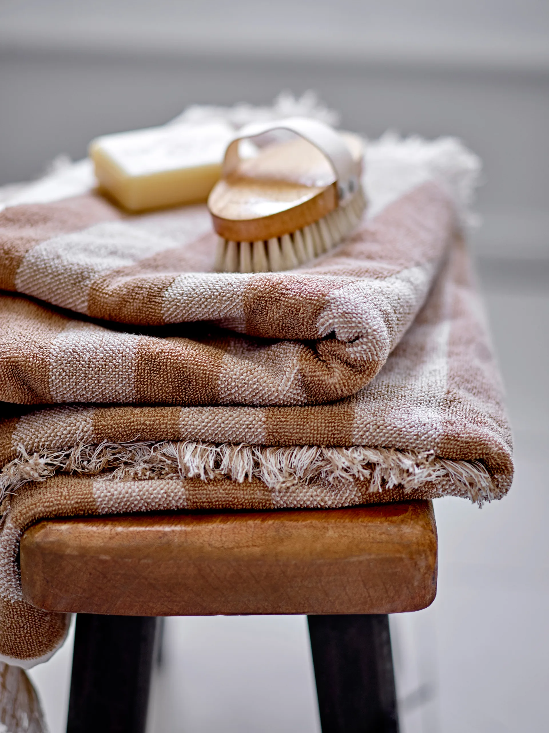 Elaia タオル 50x100 cm, Brown Bloomingville | ブルーミングヴィル