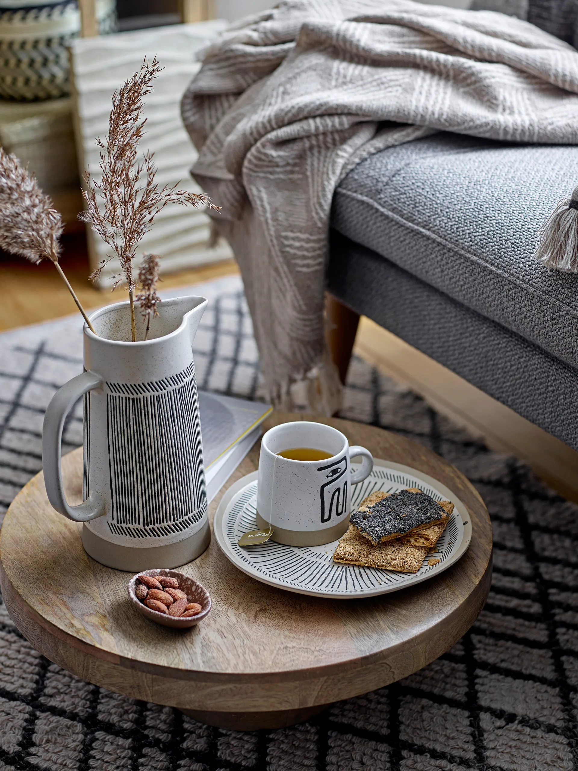 Eliana マグ 36 cl 3ピース, grey Bloomingville | ブルーミングヴィル