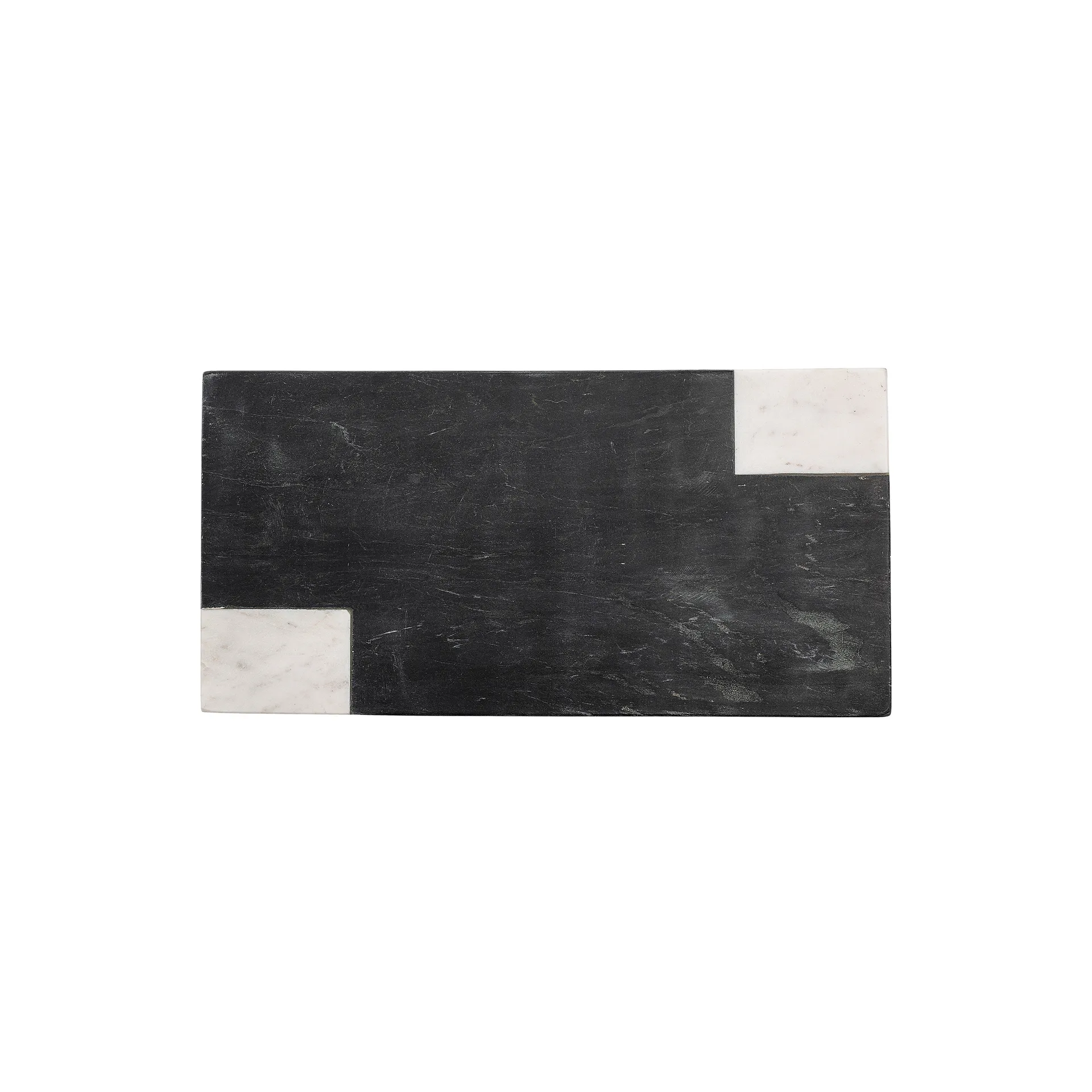 Elvia カッティングボード マーブル 23x45.5 cm, black Bloomingville | ブルーミングヴィル