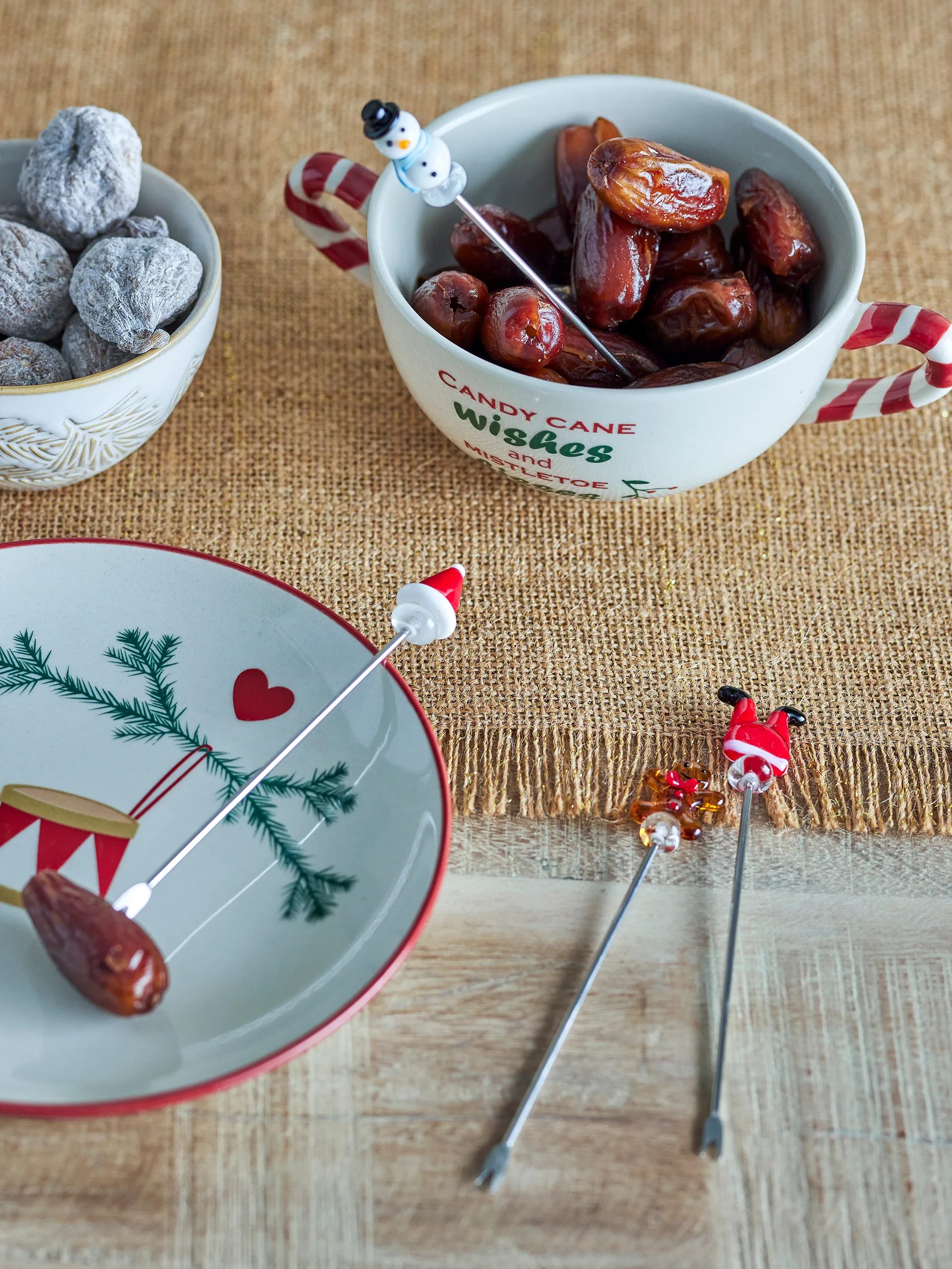 Feliz カクテルフォーク 4ピース, White-red Bloomingville | ブルーミングヴィル