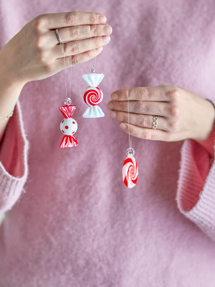 Festive ハンギングデコレーション 3ピース, Red Bloomingville | ブルーミングヴィル
