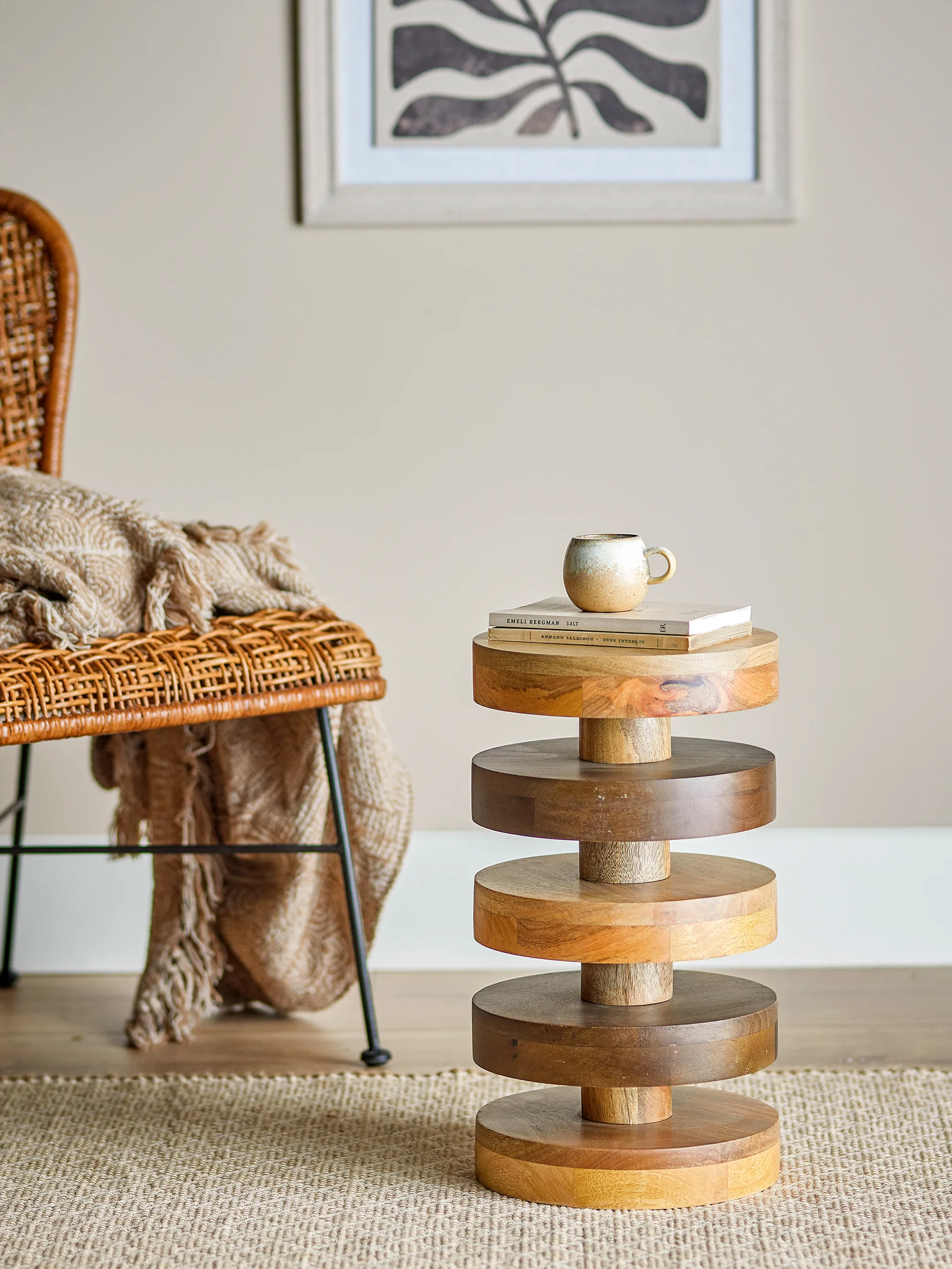 Franka サイドテーブル Ø25x46 cm, Brown Bloomingville | ブルーミングヴィル