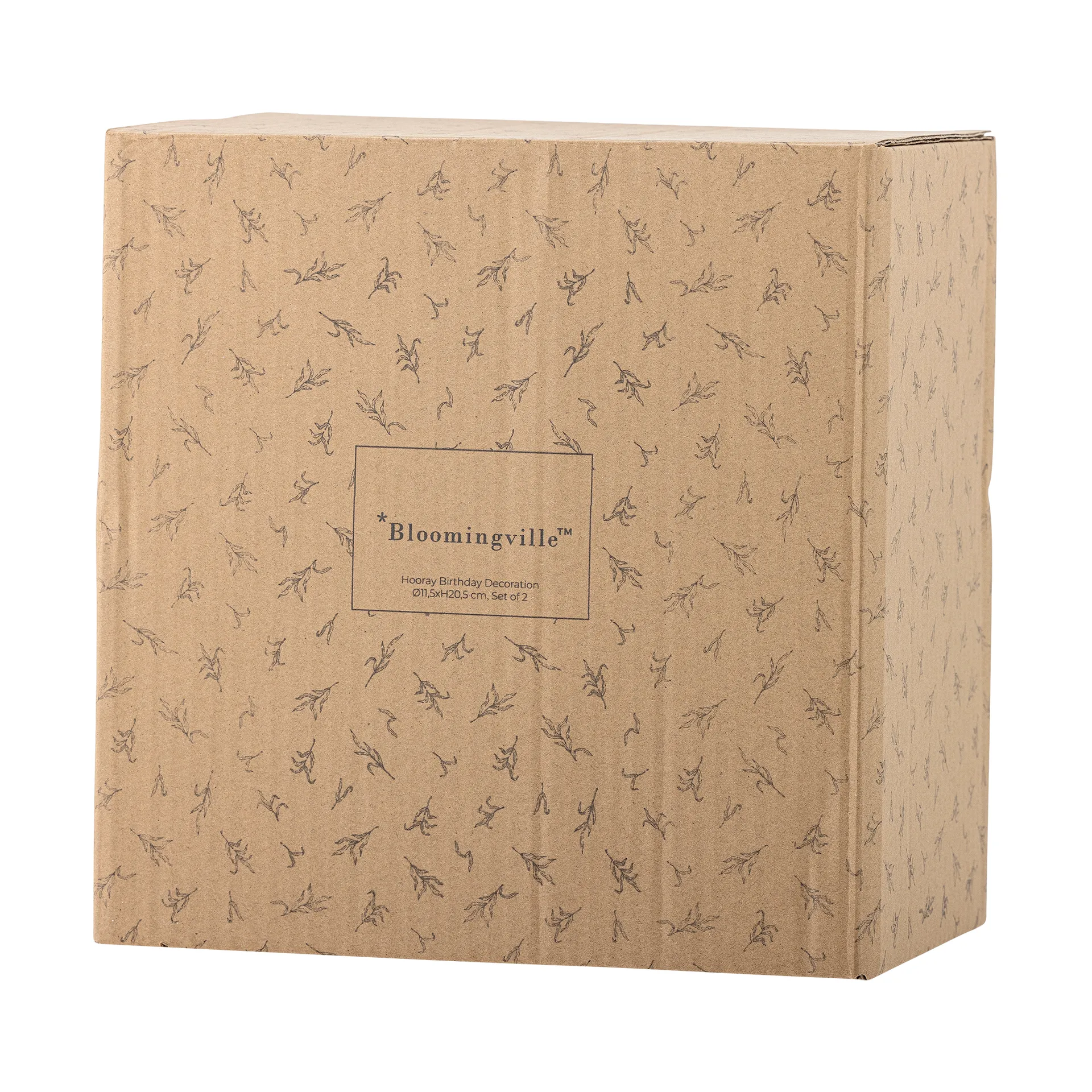 Hooray バースデーデコレーション 2ピース, Red Bloomingville | ブルーミングヴィル