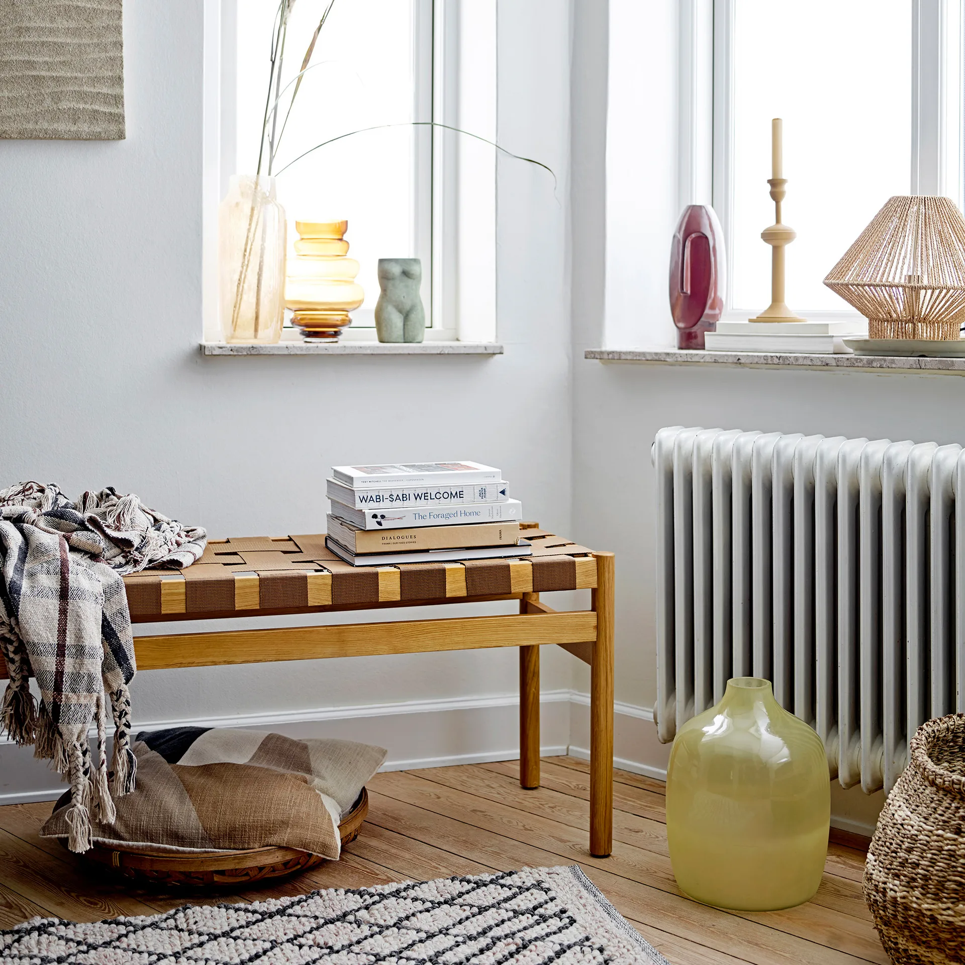 Idima ガラス花瓶 30 cm, yellow Bloomingville | ブルーミングヴィル